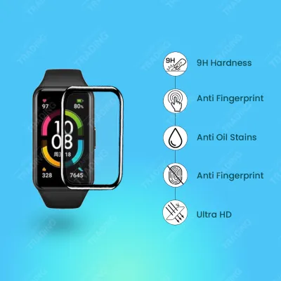 Honor Band 6 Screen Protector HD Clear Ultra Thin PMMA Full Coverage Scratch And Fingerprint Resistant